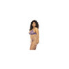 Nuisette grande taille couleur lavande et chair Verona, en dentelle et résille transparente 